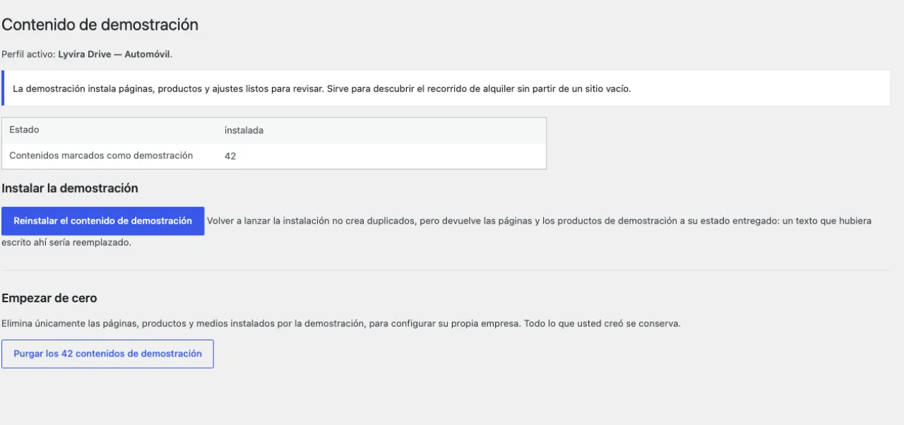 La demostración: instalarla, conservarla, retirarla