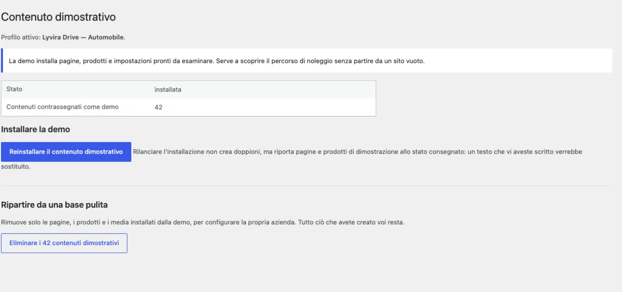 La demo: installarla, tenerla, rimuoverla