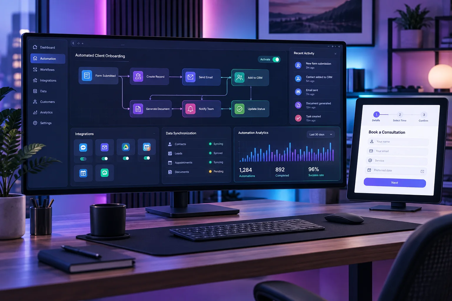 Exemple de module WordPress sur mesure avec automatisations et connexions