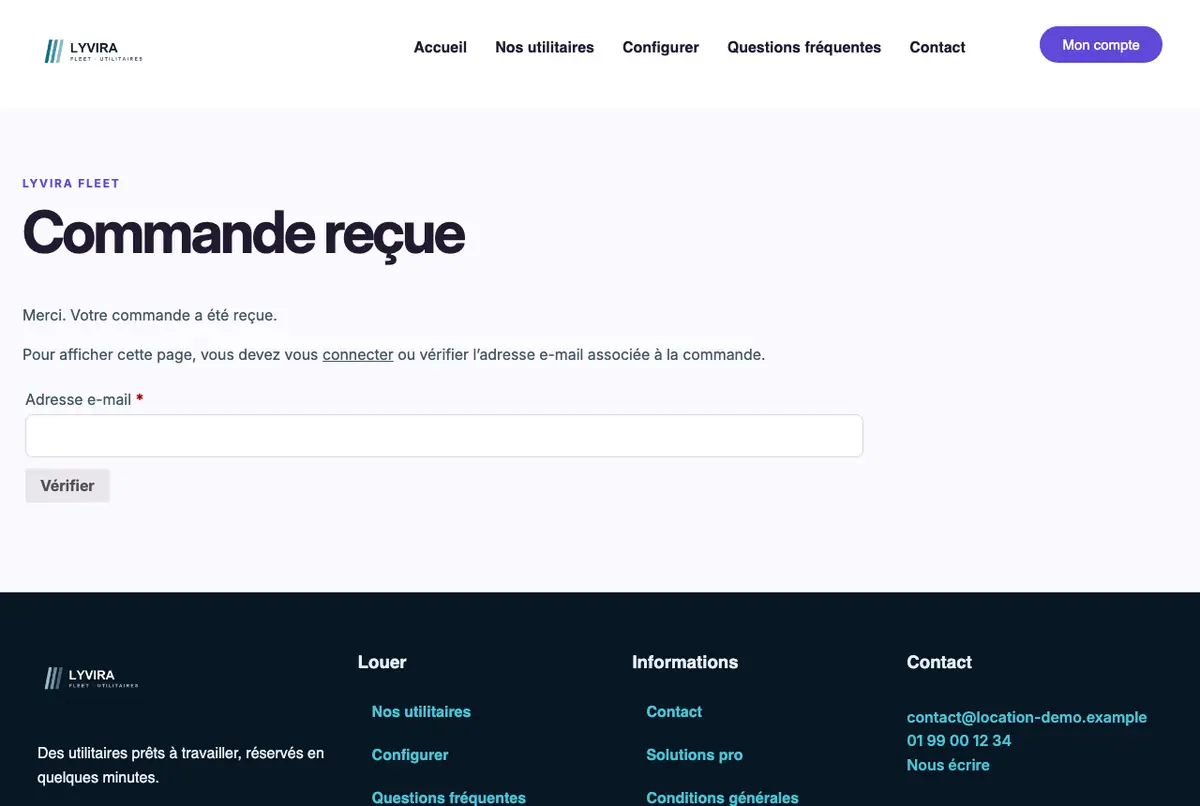La confirmation qu’un professionnel archive