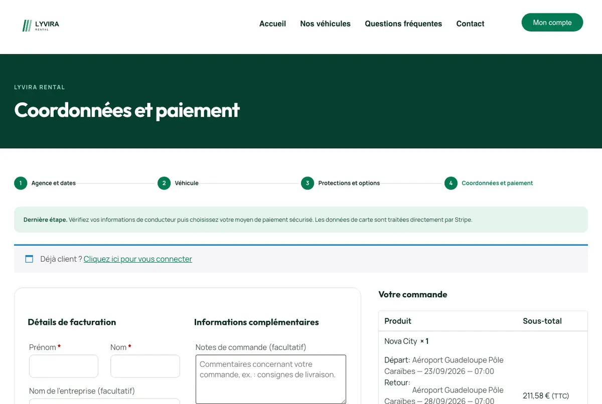 Les informations du conducteur