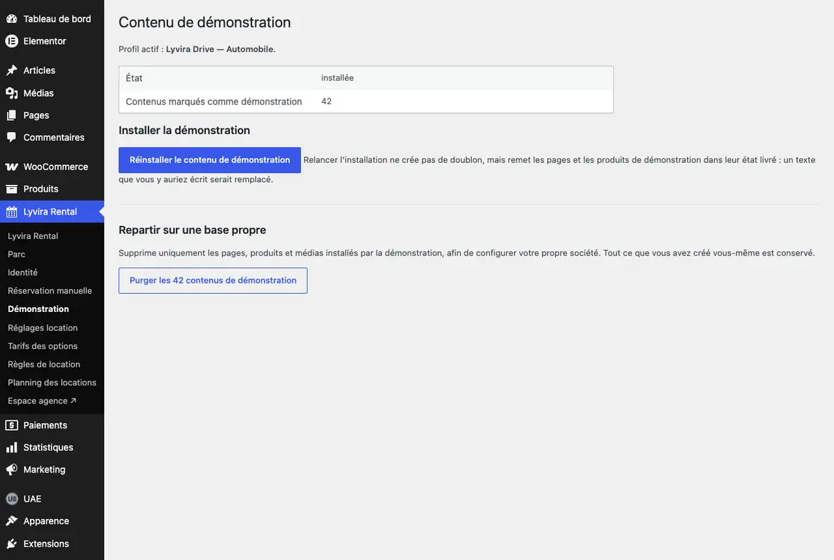 La démonstration part en un geste